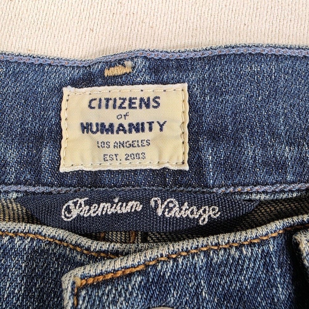 Citizens of Humanity Premium Vintage HighRise Cigarette Ankle Jean 24 Distressed - Picture 6 of 15